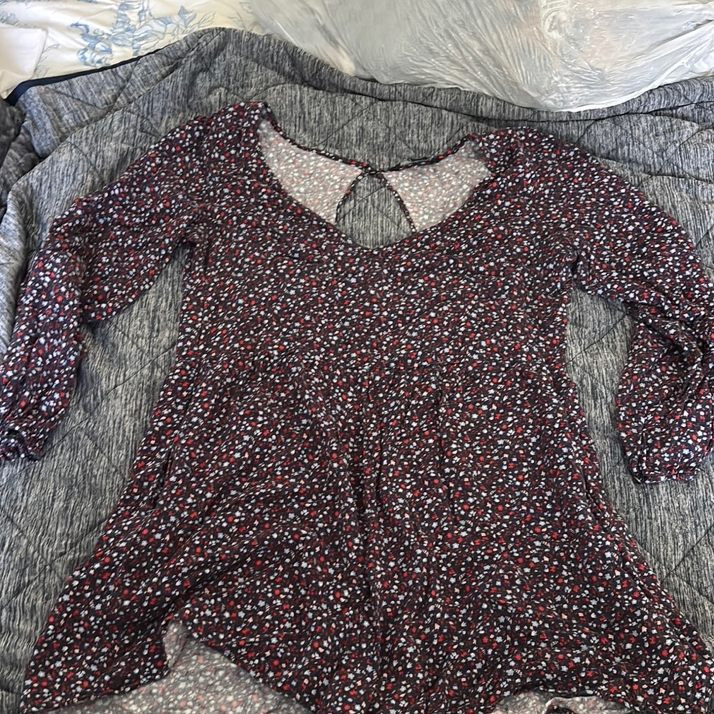 American Eagle Outfitters Black and Red Jumpsuit